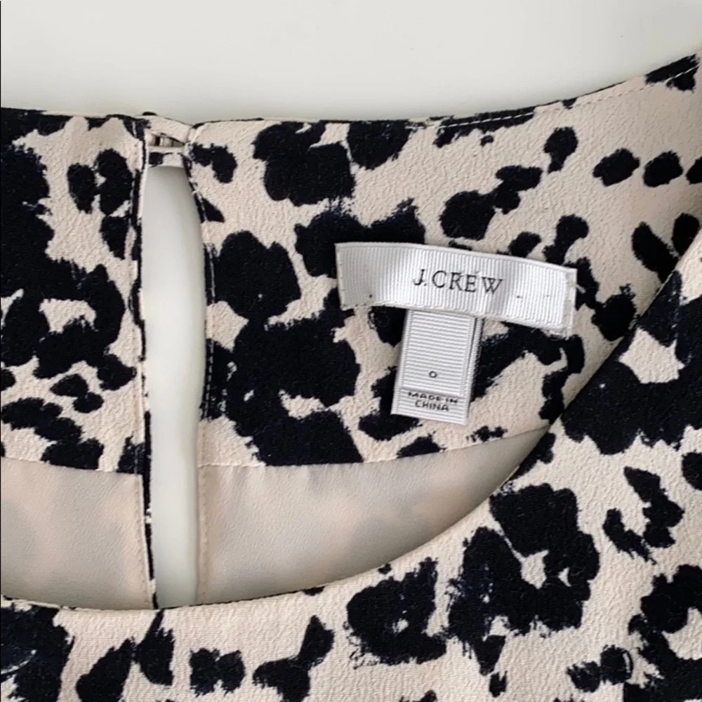 J. Crew Jules Shift Dress in Snowcat Print Size 0
